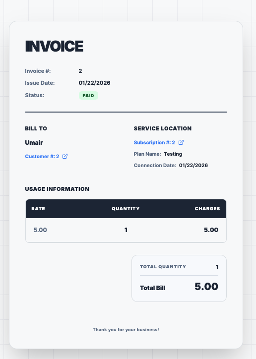 one-off-invoice preview